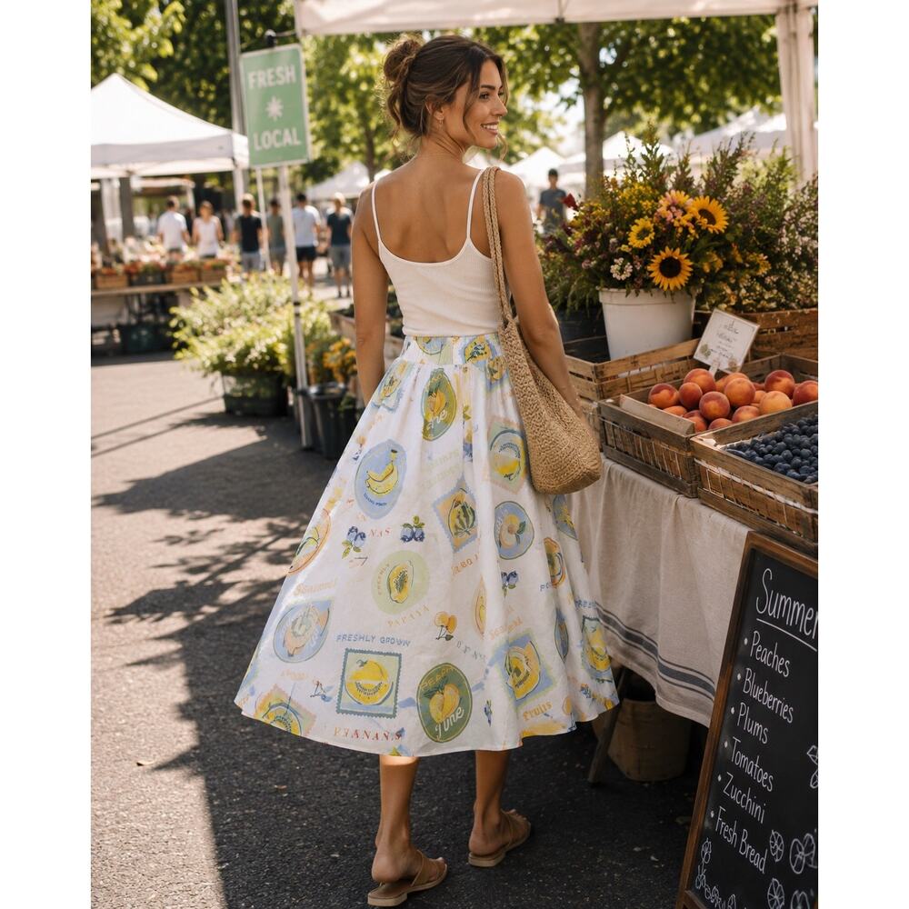 PROSPERINA | Annie Apron Midi Skirt - Picture 2 of 9
